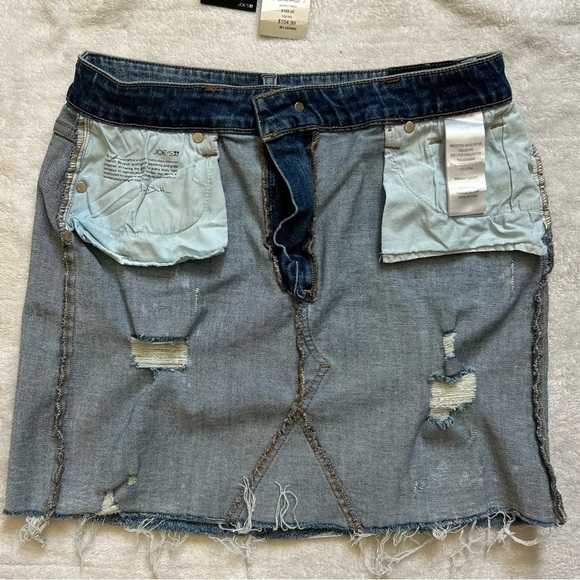 New Joe’s Jeans Karen High Rise Denim Distressed Mini Skirt Women Size 29 - Picture 5 of 8